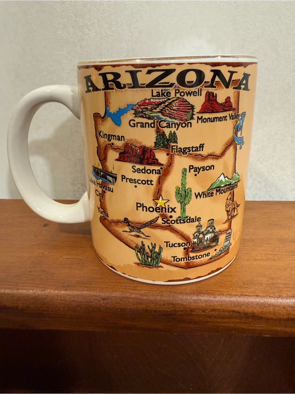 Arizona Map Ceramic Coffee Mug